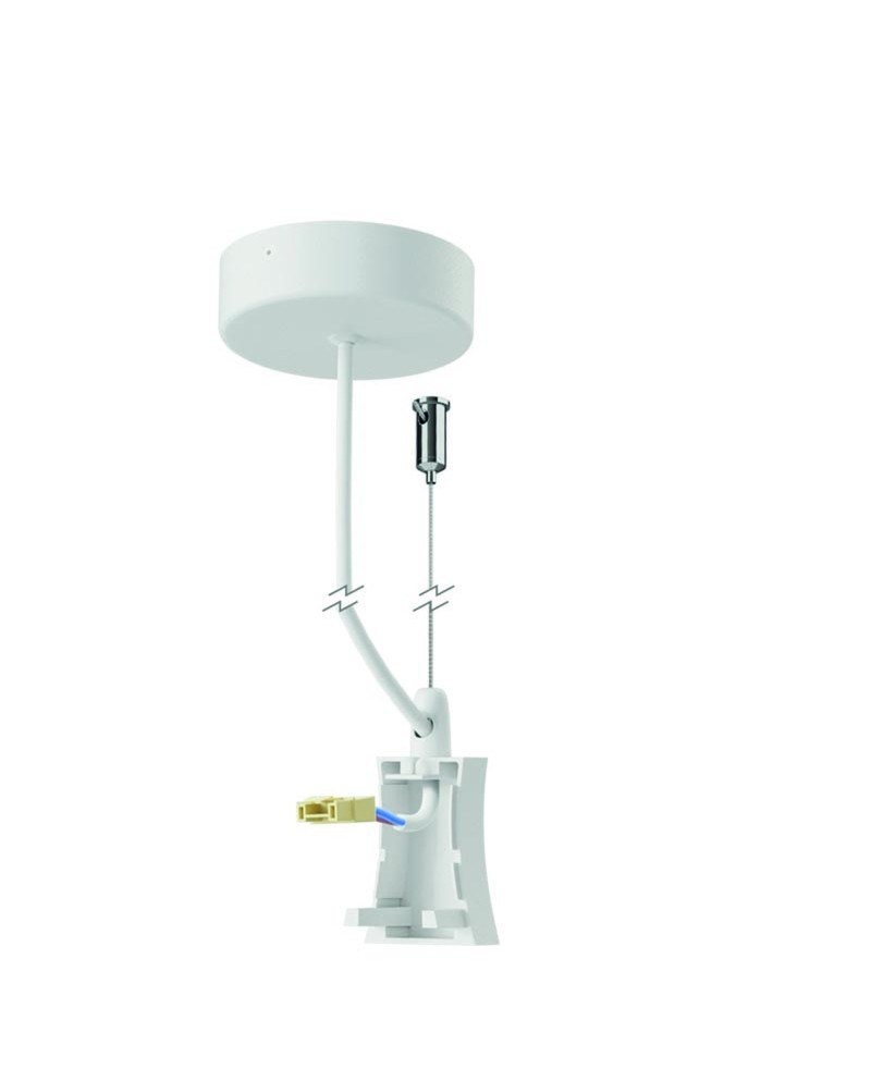 HANOK * TAPA LATERAL BLANCA CON CABLE ALIMENTACION Y FLORON
